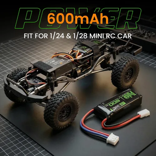 Vista 3 de Pulse 600mah 2S 7.4V 35C LiPo Batería Molex 51005 compatible con Furitek Fury FX118, HobbyPlus CR18P EVO, FMS FCX24 K5, FMS FCX24 Smasher V