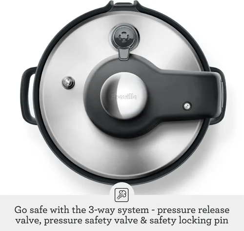Vista 5 de Breville Fast Slow Go Olla de Presión Lenta BPR680BSS, Acero Inoxidable Cepillado