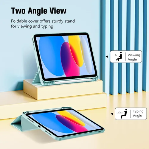 Vista 5 de ProCase Funda para iPad (A16) de 11ª Generación de 11 Pulgadas 2025/iPad de 10ª Generación de 10.9 Pulgadas 2022 con Soporte para Lápiz, Funda