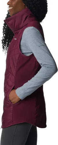 Vista 3 de Columbia Chaleco largo Mix It Around para mujer, Marionberry, XS