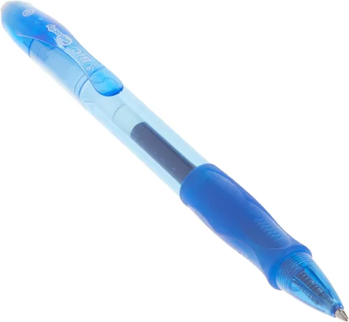 Vista 4 de BIC Gelocity Original - Bolígrafos de gel azul, punta media (0.7 mm), paquete de 12 unidades, bolígrafos de gel retráctiles con empuñadura cómoda