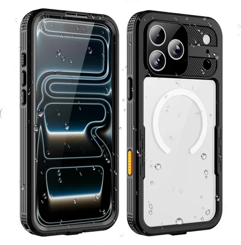Vista 8 de Funda para iPhone 13 Pro, impermeable y a prueba de golpes, protección completa, IP68, 6.1 pulgadas, color negro