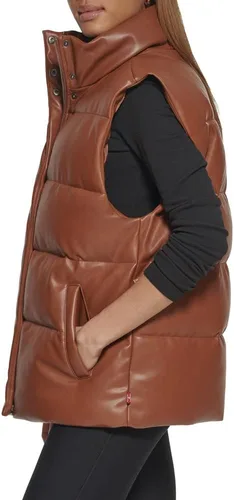Vista 3 de Levi's Chaleco acolchado de cuero vegano para mujer