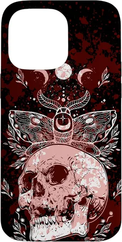 Vista 21 de Death Moth Gothic Dark Witch Occult Wiccan Goth Moon Pattern Case for iPhone 16