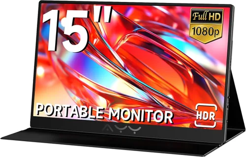 Vista 11 de AYY Monitor portátil 4k, pantalla táctil de 13.4" 3840x2160 Segunda pantalla 100% sRGB, 400cd HDR USB C Ultra Slim IPS Monitor portátil para Mac