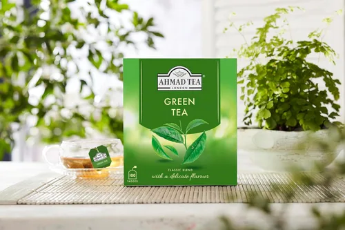 Vista 6 de Ahmad Tea Té verde, bolsitas de té verde, 100 unidades, sin cafeína y sin azúcar