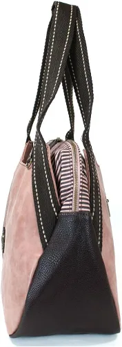 Vista 8 de Chala Bolsos polvo Rose hombro bolso bolsa Bolsa con perro llaveroCoin Purse, L