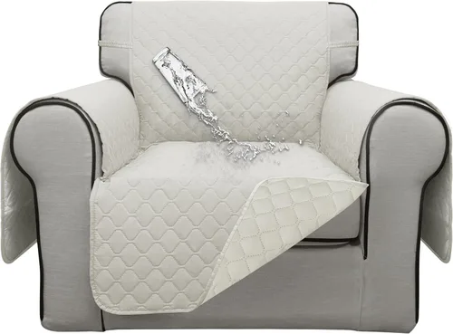 Vista 10 de ISSUNTEX Fundas de sofá de dos plazas con doble protección 100% impermeables para sala de estar, fundas para sofá de 2 cojines, protector de muebles