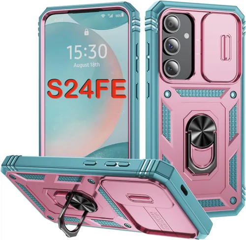 Vista 222 de PASNEW Funda militar para iPhone 13 Pro Max, cubierta de cámara deslizante y soporte de anillo de metal de 360°, carcasa rígida multicapa resistente