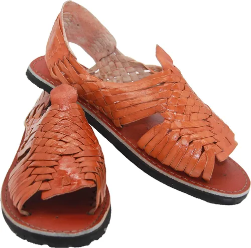 Vista 4 de The Western Shops Sandalias de cuero para hombre mexicano Huarache sandalia