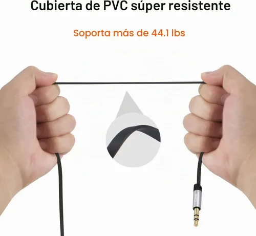 Vista 2 de CableCreation Cable auxiliar, cable estéreo de audio auxiliar plano de 6