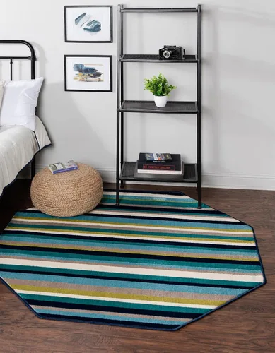 Vista 17 de Unique Loom Azalea Collection - Alfombra Glenn (Runner 2' 0" x 6' 0", amarillo/beige)