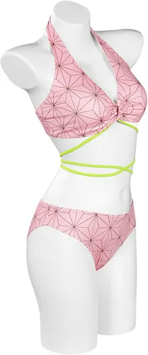 Vista 4 de BAKUGOU Tanjiro - Traje de baño para mujer Tanjiro Nezuko traje de baño Kimetsu No Yaiba traje de baño Demon Slayer Giyuu