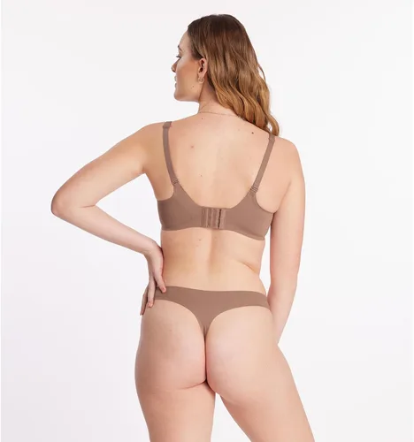 Vista 4 de COMFELIE Seamless Bra Wireless Bra for Women no Underwire, Plus Size Comfort Bra Deep-V Meshed Neck Invisible Bralette