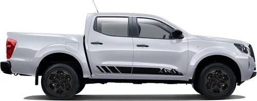 Vista 3 de Juego de calcomanías adhesivas de vinilo con franjas montañesas compatibles con Nissan Frontier Navara 2004-Actual (185B)