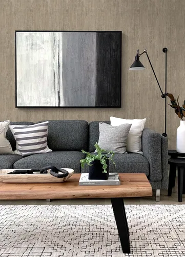 Vista 2 de RoomMates RMK12674PL Papel pintado de madera natural dimensional gris pardo