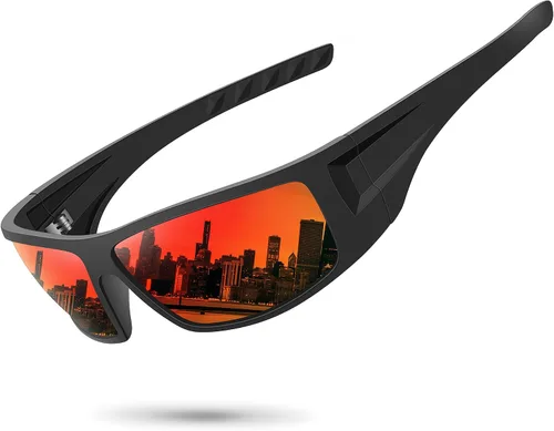 Vista 12 de Gafas de sol deportivas polarizadas para hombres y mujeres con marco irrompible para ciclismo, pesca, lentes envolventes, protección UV400