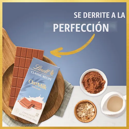 Vista 8 de Lindt - Barra de caramelo de chocolate con avena sin lácteos de receta clásica, paquete de 10, 3.5 onzas.