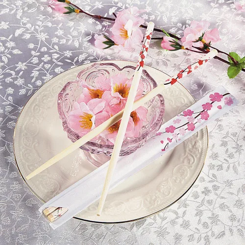 Vista 3 de Palillos de flor de cerezo (24 piezas) Suministros para bodas y fiestas