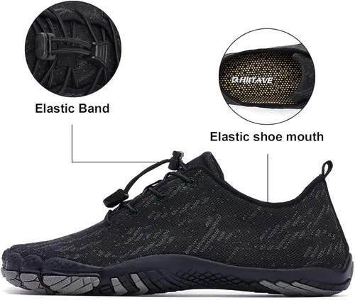 Vista 3 de HIITAVE - Zapatos acuáticos y con sensación de pies descalzos para hombre calcetines acuáticos de secado rápido para deportes al aire libre