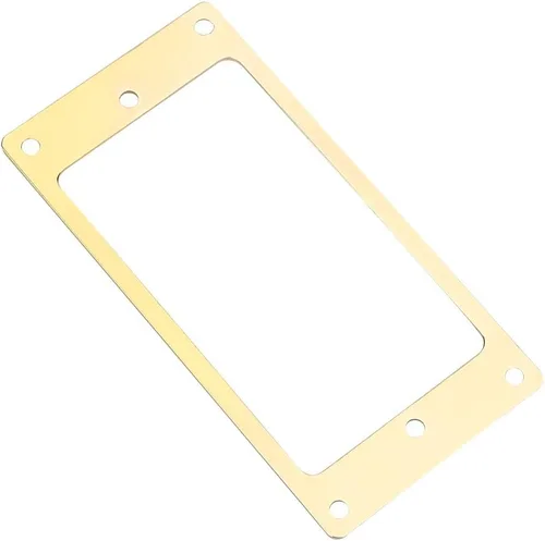 Vista 5 de 2 piezas de metal plana Humbucker cubierta guitarra Pickup marco anillo de montaje (dorado)