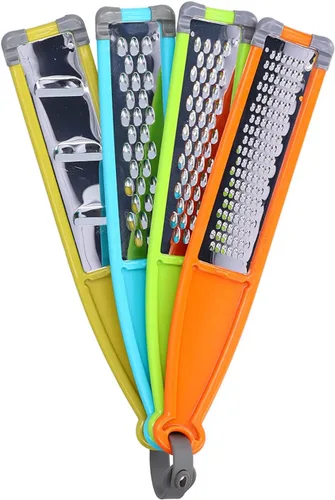 Vista 4 de Stainless Steel Vegetable Zester 4 - in - 1 Cheese Grater & Food Slicer Rustproof Kitchen Grater for Potatoes/Carrots/Cheese Ergonomic Handle