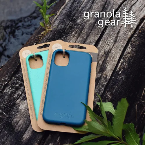 Vista 7 de Eco by GranolaGear - Funda ecológica para iPhone 11 de GranolaGear - Biodegradable, compostable, sin plástico, hecha de plantas - Alpine Snow