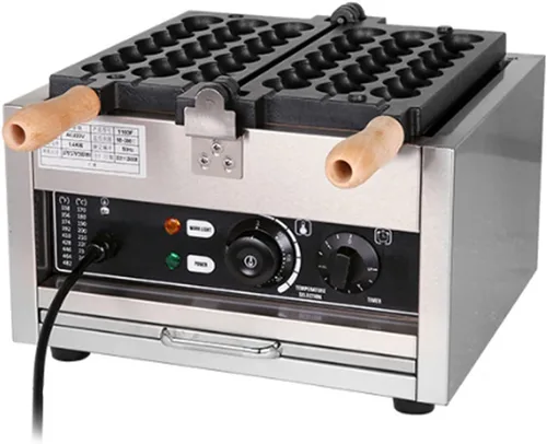 Vista 8 de Máquina de gofres eléctrica comercial, cuerpo de acero inoxidable, control de temperatura de 122.0-482.0 °F, temporizador, luces indicadoras