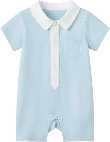 Vista 11 de pureborn Mameluco náutico de una pieza para bebés, niños y niñas, conjunto de playa, ropa de verano de 0 a 24 meses All Star