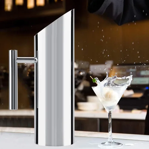Vista 2 de Jarra de leche, jarra de agua, herramienta para servir en frío, acabado de espejo con protector de hielo para restaurantes y bares para el hogar