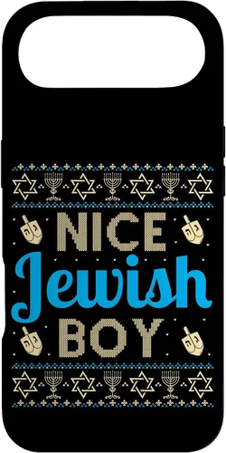 Vista 27 de Nice Jewish Boy Ugly Hanukkah Sweater Funny Jewish Chanukkah Case for iPhone 16