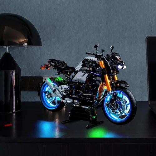 Vista 6 de BrickBling Luz LED compatible con Lego Technic Yamaha MT-10 SP 42159, kit de iluminación de bricolaje (sin modelo), gran regalo compatible