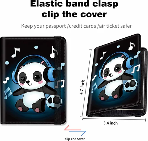 Vista 5 de Combo de portatarjetas de pasaporte y vacunación con bloqueo RFID-X-1, Música, Minimalista