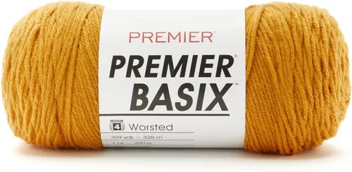 Vista 33 de Premier Yarns Basix, hilo de estambre sólido, hecho de acrílico, hilo ideal para ganchillo y tejido, color blanco, 359 yardas