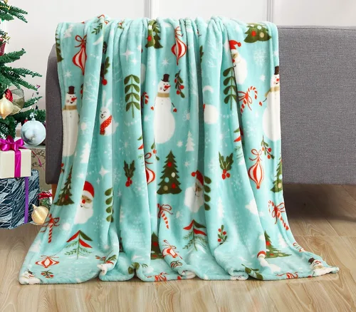 Vista 12 de Elegant Comfort - Manta de vellón muy suave y aterciopelada, con estampado navideño, a cuadros escoceses, de 50 x 60 pulgadas (búfalo negro)