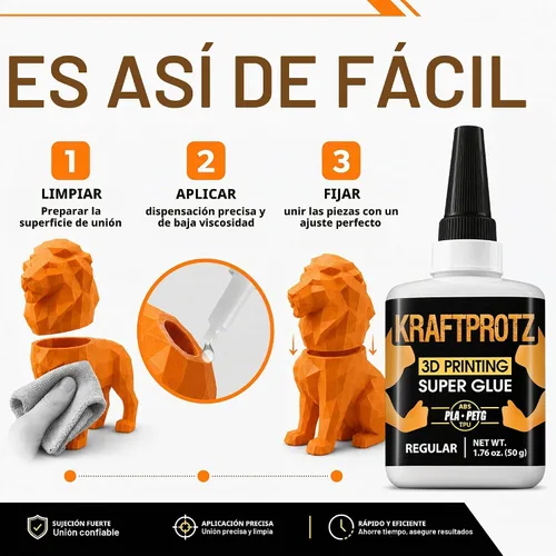 Vista 3 de Pegamento líquido de impresión 3D Super Glue 1.75 oz - PLA ABS PETG TPU