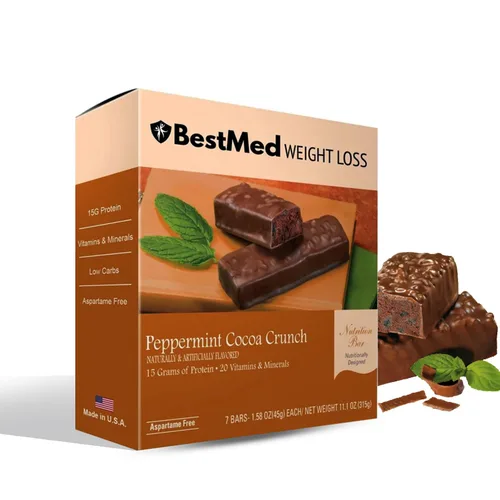 Vista 15 de BestMed - Barra de proteínas – 0.55 onzas de proteína, baja en carbohidratos, baja en azúcar, alta fibra, baja en calorías, barra nutricional