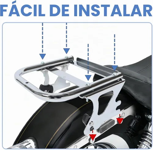 Vista 3 de ECOTRIC - Maletero desmontable para motocicleta compatible con Harley 1997
