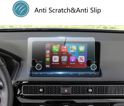 Vista 2 de Protector de pantalla de dureza 9H compatible con Honda Pilot 2023-2025, vidrio templado antiarañazos HD para protección de pantalla táctil de 7