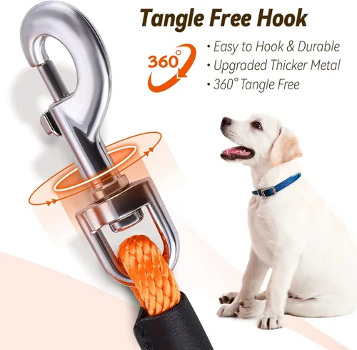Vista 3 de Lynxking - Correa de control para perros - Correa larga de adiestramiento para perros - Línea de seguimiento con asa cómoda - Cuerda para cachorros