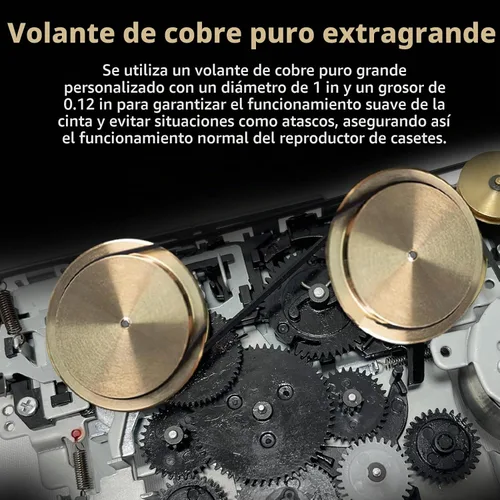 Vista 2 de Reproductor de casete - Convertidor de cassette a MP3 con software de convertidor de cinta, reproductor de cinta de casete estéreo transparente