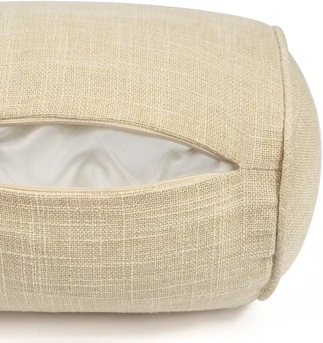 Vista 4 de Almohada de cuello redondo, almohada de apoyo cervical para aliviar el dolor de cuello, almohadas cilíndricas con funda extraíble lavable