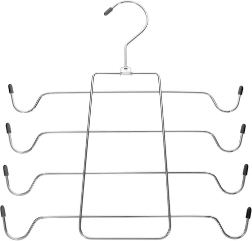 Vista 11 de DOITOOL 2 piezas de colgador sin mangas, ganchos multifuncionales para organizador de armario, perchas que ahorran espacio para camisetas sin Beige
