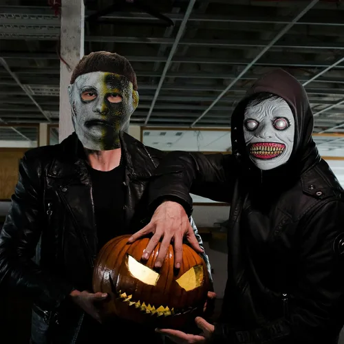 Vista 8 de YU FENG Máscara de disfraz para Halloween, mascarada, cosplay, fiesta divertida