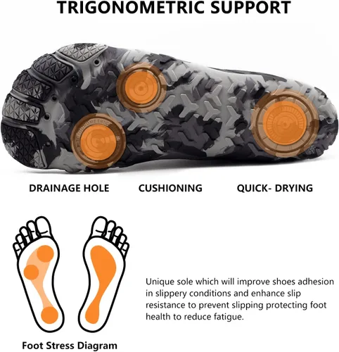 Vista 3 de Teemie Zapatos de agua para hombre y mujer, de secado rápido, zapatos deportivos para surf, kayak, caminar, senderismo