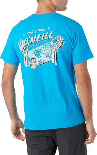 Vista 3 de Mens Lined Up Artist Series Graphic Short Sleeve T-Shirt Electric Blue