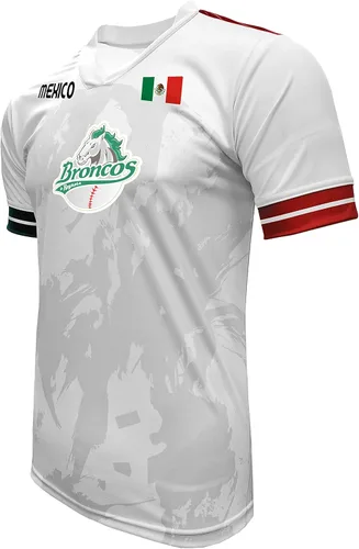 Vista 2 de Jersey México Broncos de Reynosa 100 poliéster blancogris_fabricado en México