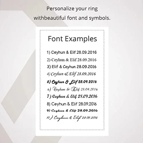 Vista 8 de Juego de anillos de boda de 0.236 pulgadas, chapado en oro de 14 quilates, juego de alianzas de boda a juego personalizado para hombre y mujer