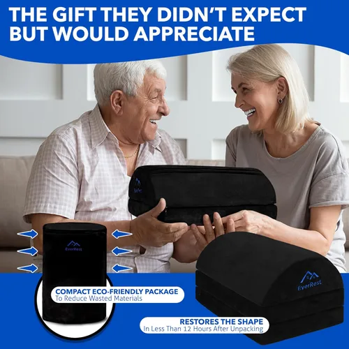Vista 5 de EverRest Reposapiés debajo del escritorio para uso en la oficina, pies más cálidos, 3 alturas ajustables, taburete ergonómico alto para silla