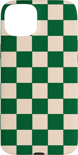 Vista 9 de Funda de tablero de ajedrez a cuadros blanco crema verde para iPhone 17